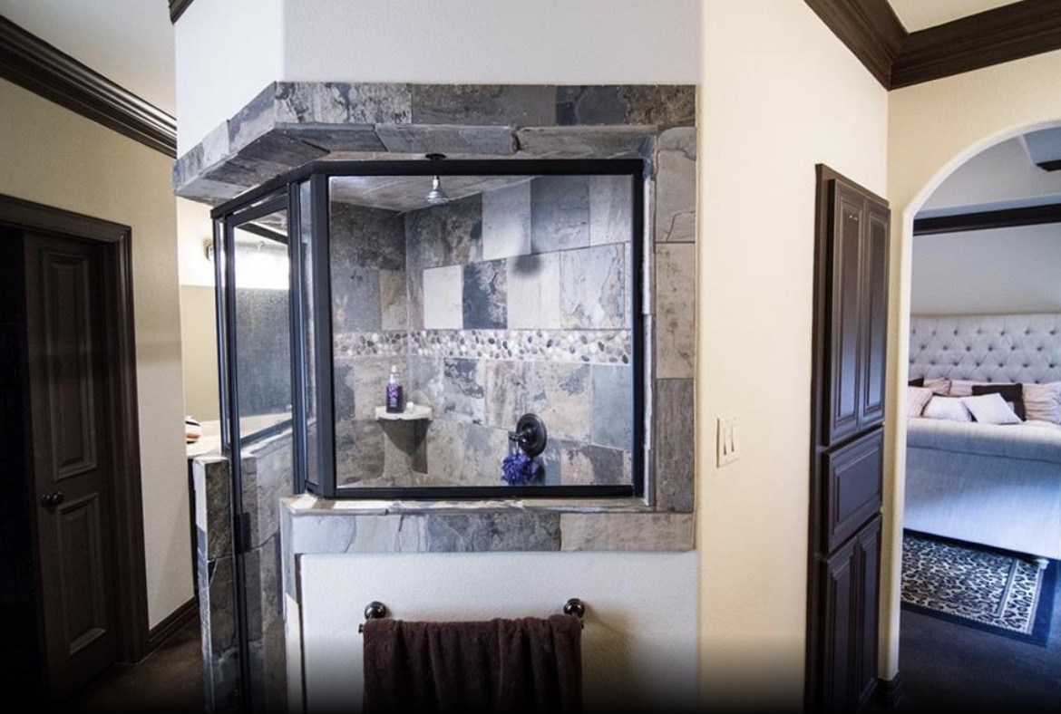 Custom Stone Walk-In Shower